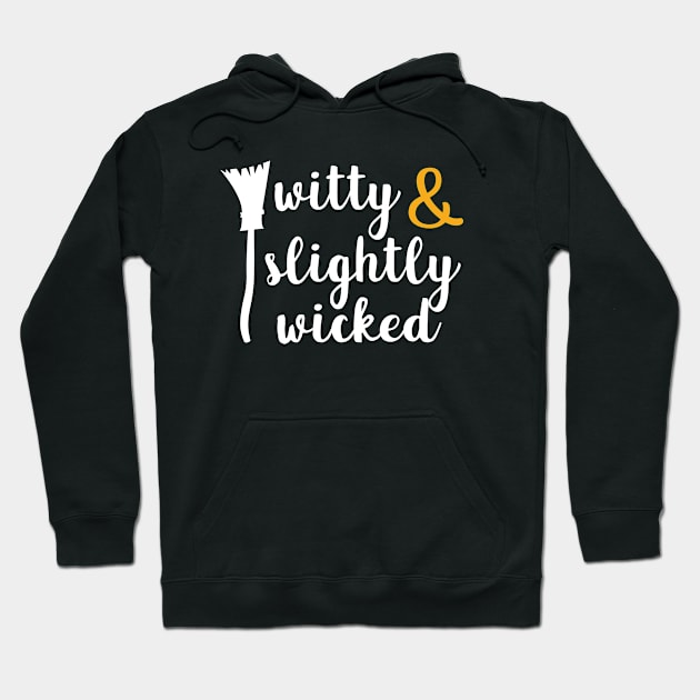 Funny Halloween for Witty and Slightly Wicked Witches Hoodie by HungryDinoDesign